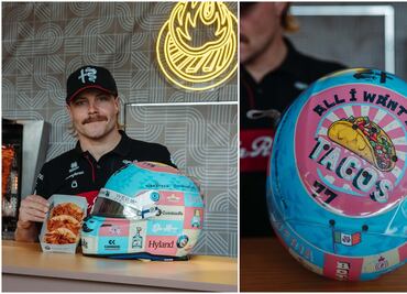 Valtteri Bottas correrá el GP de México con un casco especial inspirado en los tacos