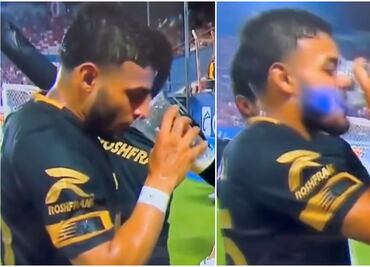 Alexis Vega fue captado bebiendo cerveza en pleno partido entre Toluca y San Luis