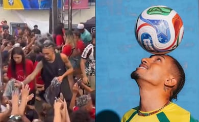 Raphinha regala alegría a niños de las favelas de Porto Alegre por la Navidad