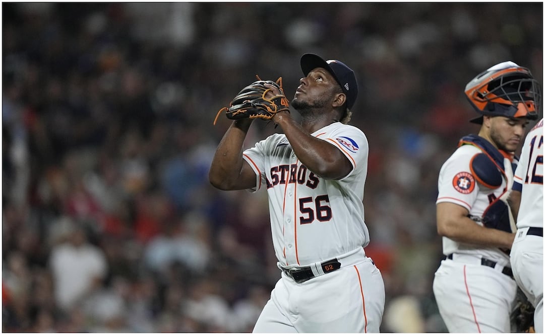 Romel Blanco lanzando con los Astros de Houston / FOTO: AP