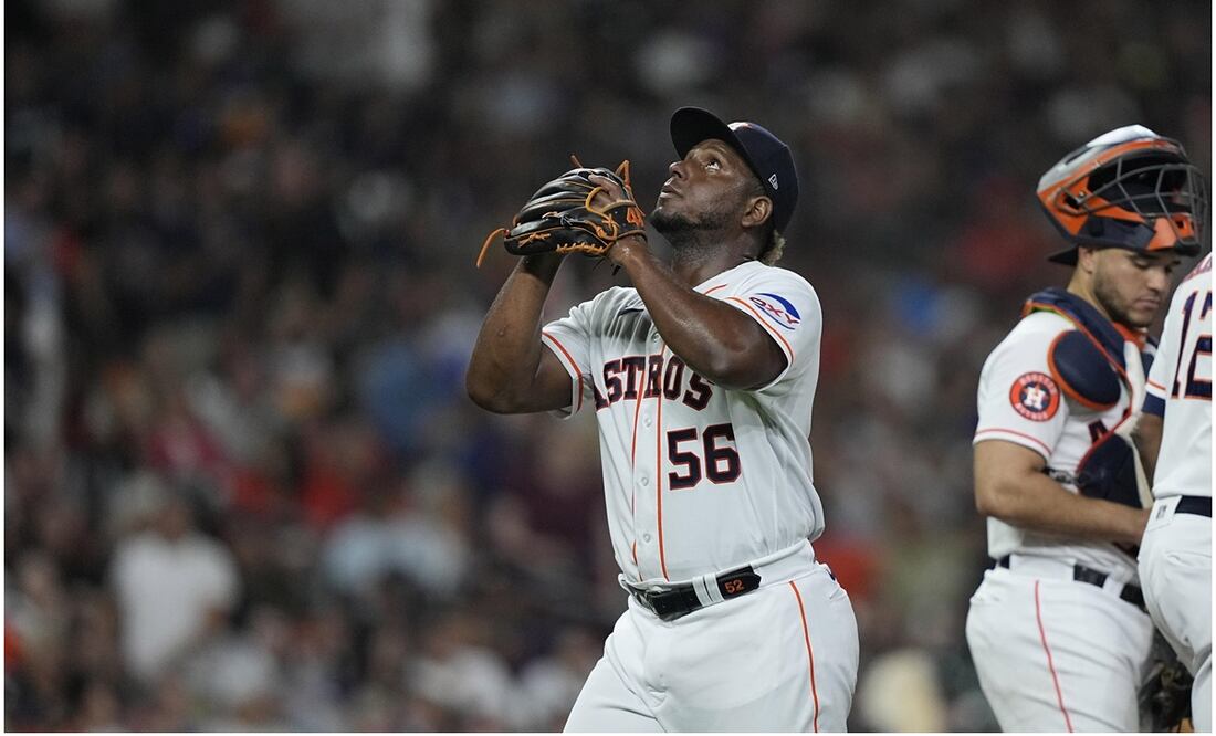 Romel Blanco lanzando con los Astros de Houston / FOTO: AP