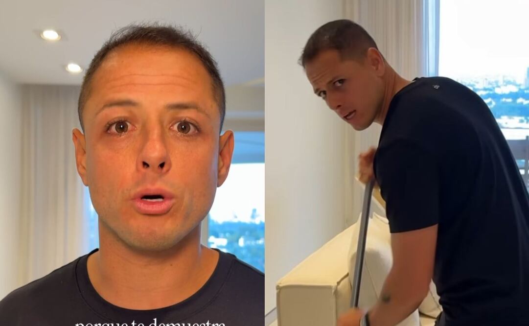 Javier 'Chicharito' Hernández se muestra barriendo en redes sociales