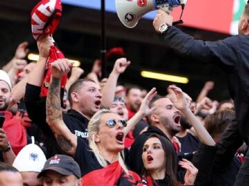 UEFA impone multa a Albania por conducta inapropiada de sus aficionados durante juego contra Croacia