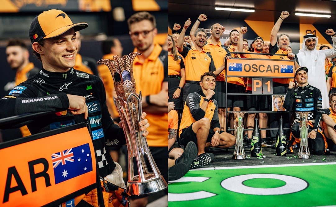 Oscar Piastri celebra con su equipo (McLaren) la victoria en Arabia Saudita | FOTOS: @f1
