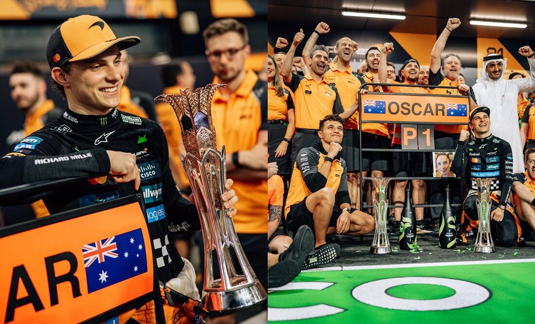 Oscar Piastri celebra con su equipo (McLaren) la victoria en Arabia Saudita | FOTOS: @f1