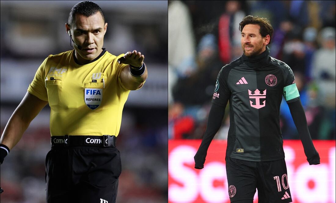 Marco Antonio Ortiz y Lionel Messi. FOTOS: Imago7 / AFP