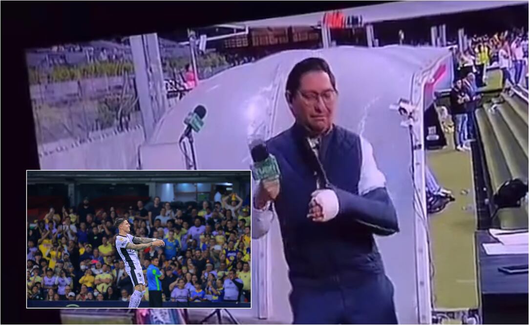 Reportero de TUDN festejando con baile victoria de América / FOTO: Captura e Imago7