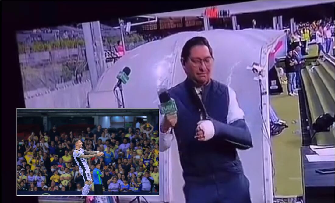 Reportero de TUDN festejando con baile victoria de América / FOTO: Captura e Imago7