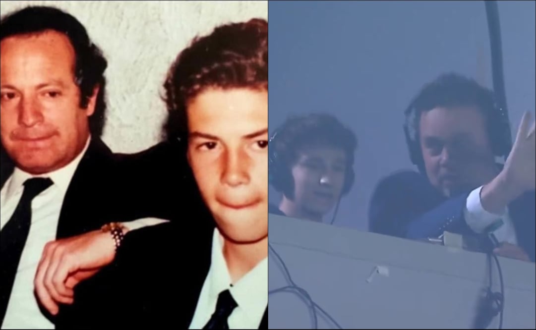 André Marín Jr. recreó un imagen similar a la de su padre con José Ramon Fernández. FOTO: Especial