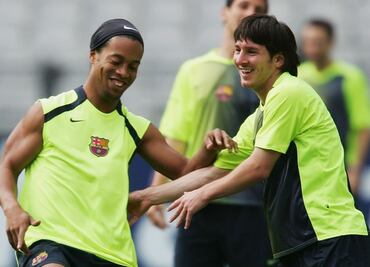 La foto vintage de Ronaldinho que provocó un gracioso comentario de Messi