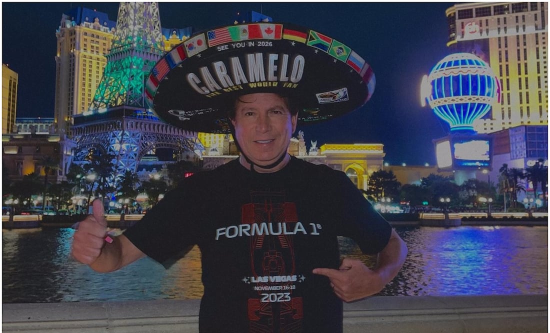 Caramelo está presente en el GP de Las Vegas para apoyar a Checo Pérez - FB: Caramelo México