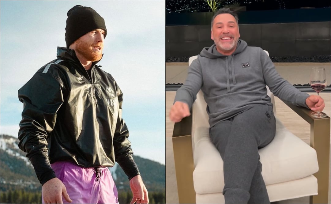 Saúl Álvarez y Óscar De la Hoya. FOTOS: Capturas