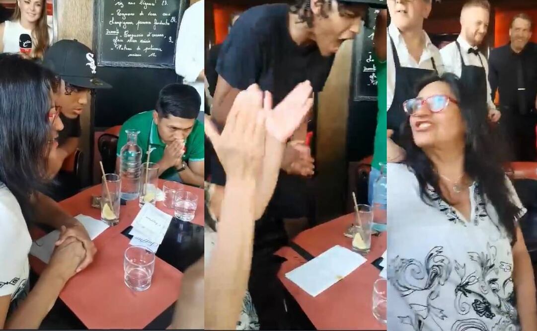 Lola Alcaráz, madre de Prisca Awiti, tuvo que ver el combate de su hija desde un restaurante. Foto: Especial