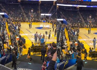Stephen Curry logró encestada imposible desde la zona de túneles del estadio de Golden State Warriors