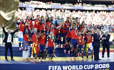Donald Trump intentó robar protagonismo a España en la entrega del trofeo de la Copa del Mundo