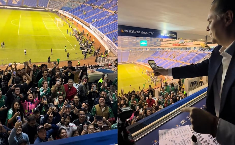 FOTO: ESPECIAL - Christian Martinoli presume su popularidad en juego de la Selección Mexicana