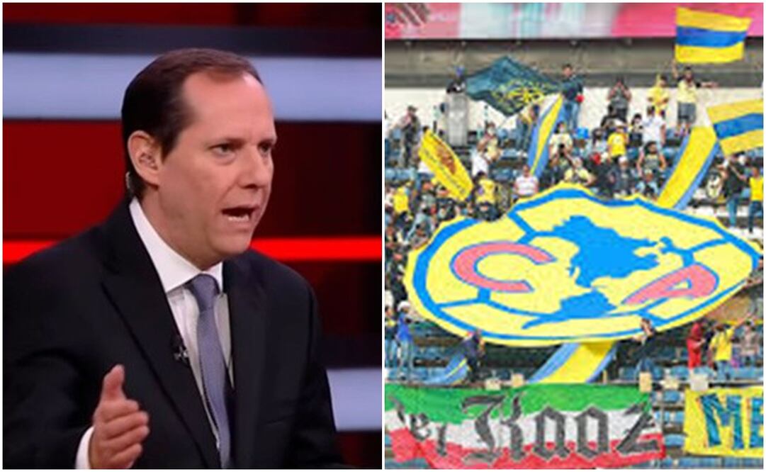 Paco Villa en programa de TUDN y afición del América / FOTOS: Captura e Interna