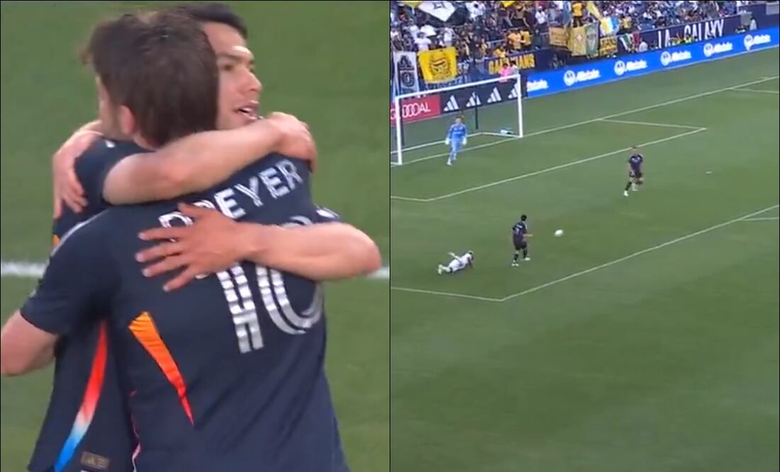 Hirving Lozano dio asistencia en el primer gol en la historia del San Diego FC en la MLS. FOTO: Capturas