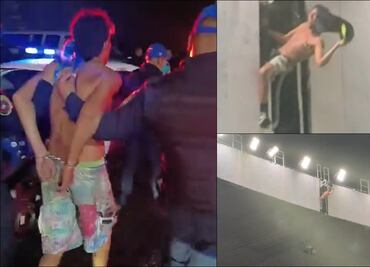 Aficionado que festejó en el techo del Estadio Azteca sí fue detenido por la policía