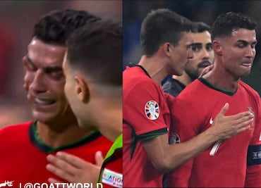 Cristiano Ronaldo rompió en llanto tras fallar el penalti que pudo darle el triunfo a Portugal ante Eslovenia
