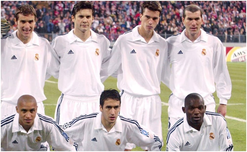 Jugadores de Real Madrid, entre ellos Geremi, Roberto Carlos, Morientes, Zidane, Raúl / FOTO: AP