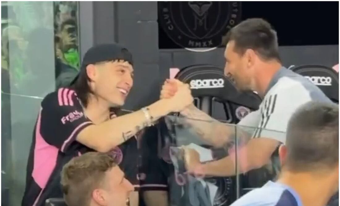 Peso Pluma y Lionel Messi en el partido del Inter de Miami - Especial