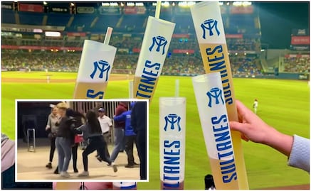 VIDEO: Aficionada de Sultanes agredió propinó tremendo batazo a otra mujer