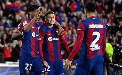El Barcelona goleó al Napoli y se coló a los cuartos de final de la Champions League / FOTO: AFP