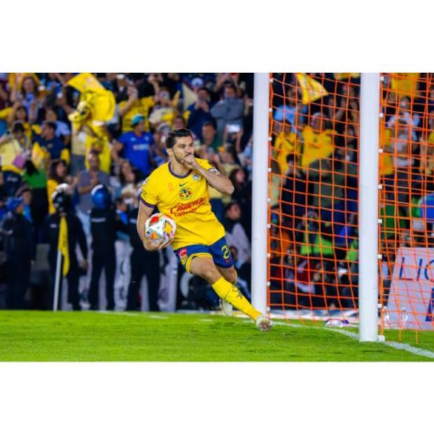 Henry Martín festejó así el primer gol del América el domingo pasado ante Cruz Azul. Foto: Imago7