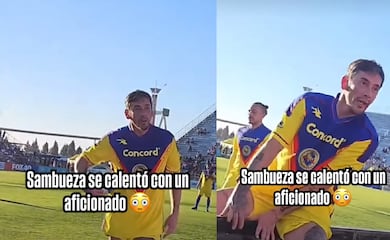 Rubens Sambueza explota y encara a un aficionado en las gradas de un Clásico de Leyendas entre América y Chivas