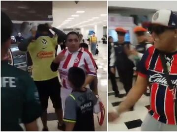 Afición de Chivas amedrentó a fanático del América en el aeropuerto