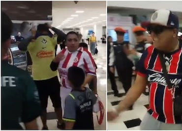 Afición de Chivas amedrentó a fanático del América en el aeropuerto