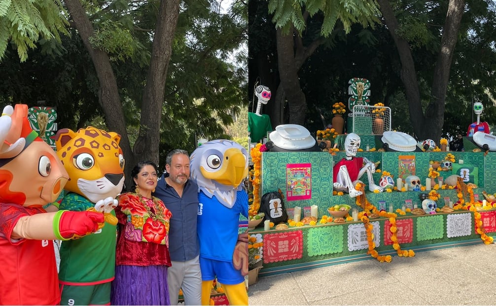 FIFA inaugura ofrenda en CDMX con las mascotas del Mundial 2026 - Fotos: Miguel Flores/EL UNIVERSAL