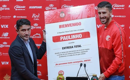Toluca presenta oficialmente a su delantero Paulinho para el Apertura 2024