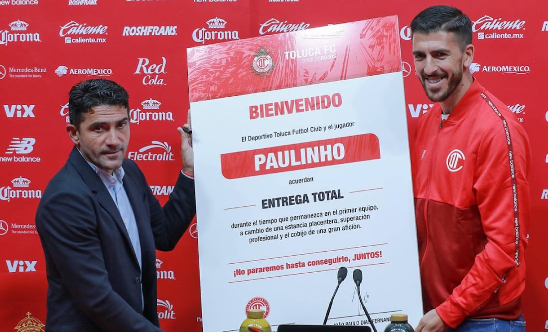Paulinho dice que no conoce mucho de la Liga MX. Foto: TolucaFC.