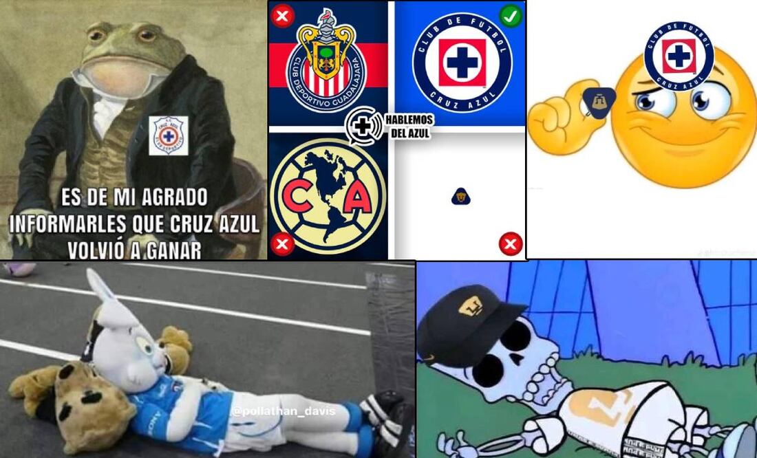 Usuarios de las redes sociales echaron a andar su creatividad con los MEMES tras el triunfo de Cruz Azul ante Pumas. FOTOS: Especiales