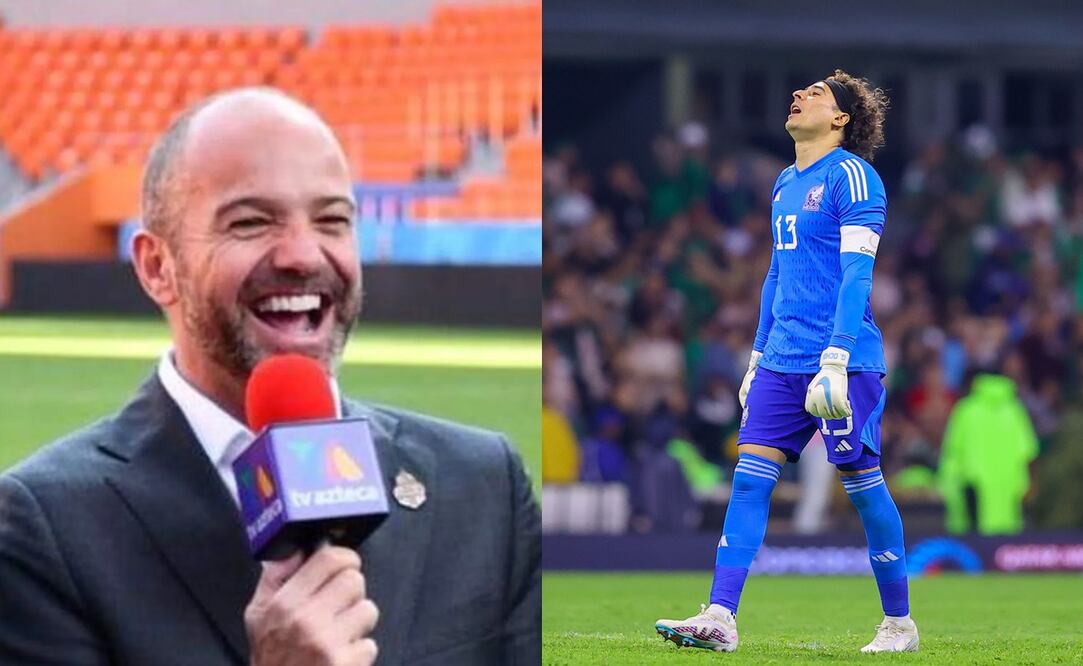 Luis García riendo en TV Azteca y Guillermo Ochoa triste con Selección Mexicana / FOTO: Imago7