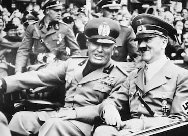 La "amistad" de Hitler con Mussolini y Franco