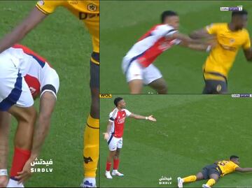 ¡La Premier se puso media rara! Gabriel Jesús es tocado en parte íntima y recibe tarjeta amarilla