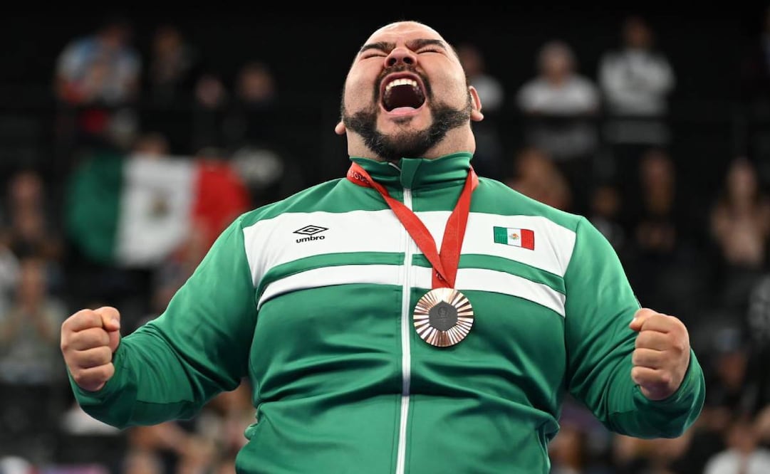 El mexicano gritó de emoción al conseguir subirse al podio. Foto: Conade.