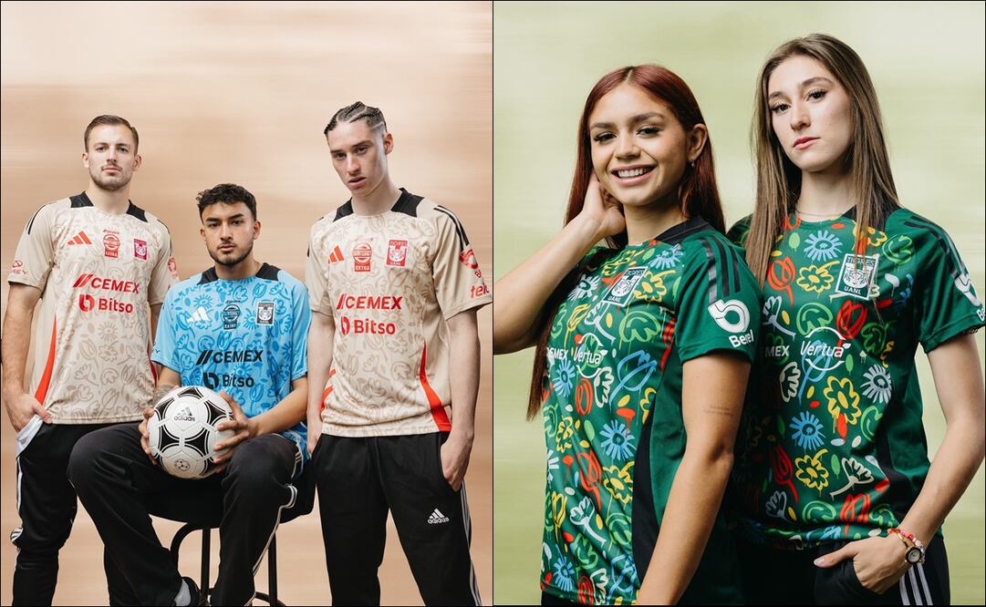 Así lucen las nueva píeles de los Tigres para conmemorar el Día de la Tierra. FOTOS: @TigresOficial / @TigresFemenil