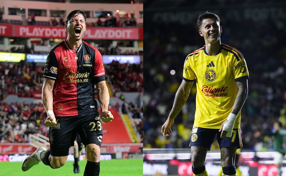 Atlas y América en festejo de gol, durante la fase regular del torneo Apertura 2026 - Foto: Imago7