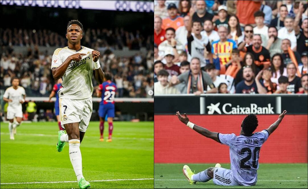Vinícius Júnior recibió insultos racistas de parte de aficionados del Valencia en 2023. FOTOS: Especiales