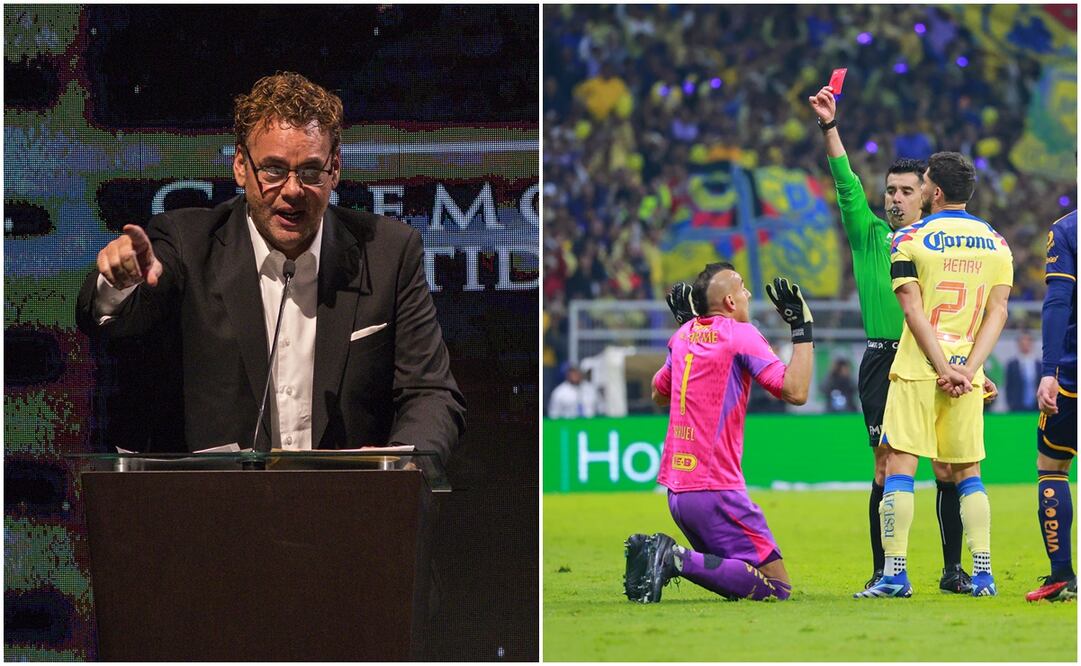 David Faitelson y Adonai Escobedo expulsando a Nahuel Guzmán en la Final / FOTOS: Imago7