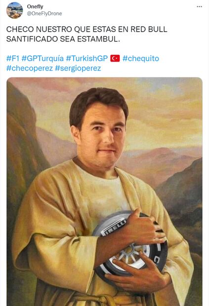 "Checo" Pérez se vuelve a subir al podio, aquí los mejores memes