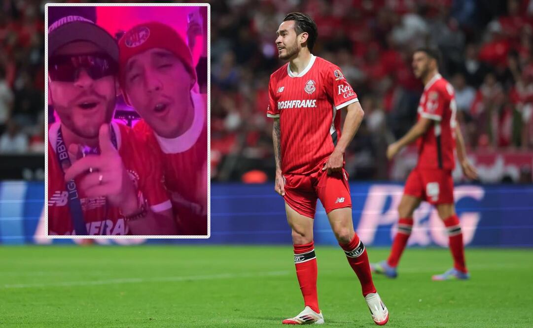 Canelo Angulo se burla de Chivas en el festejo con Toluca Foto: Especial