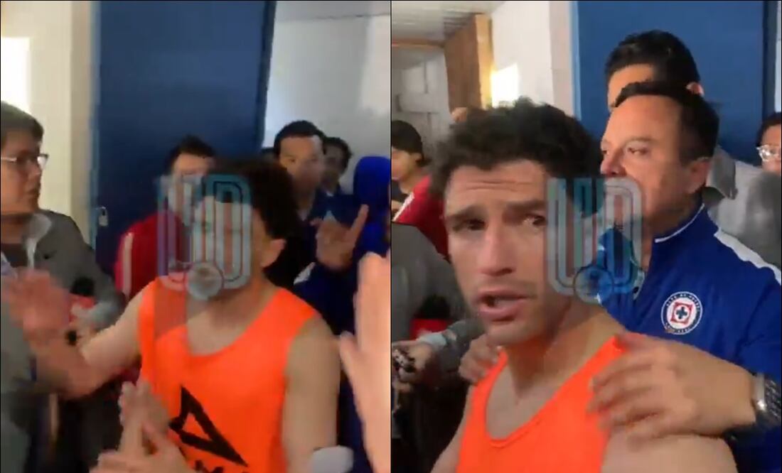 Nacho Rivero intento calmar los ánimos luego de que el reportero fuera agredido. FOTO: EL UNIVERSAL DEPORTES
