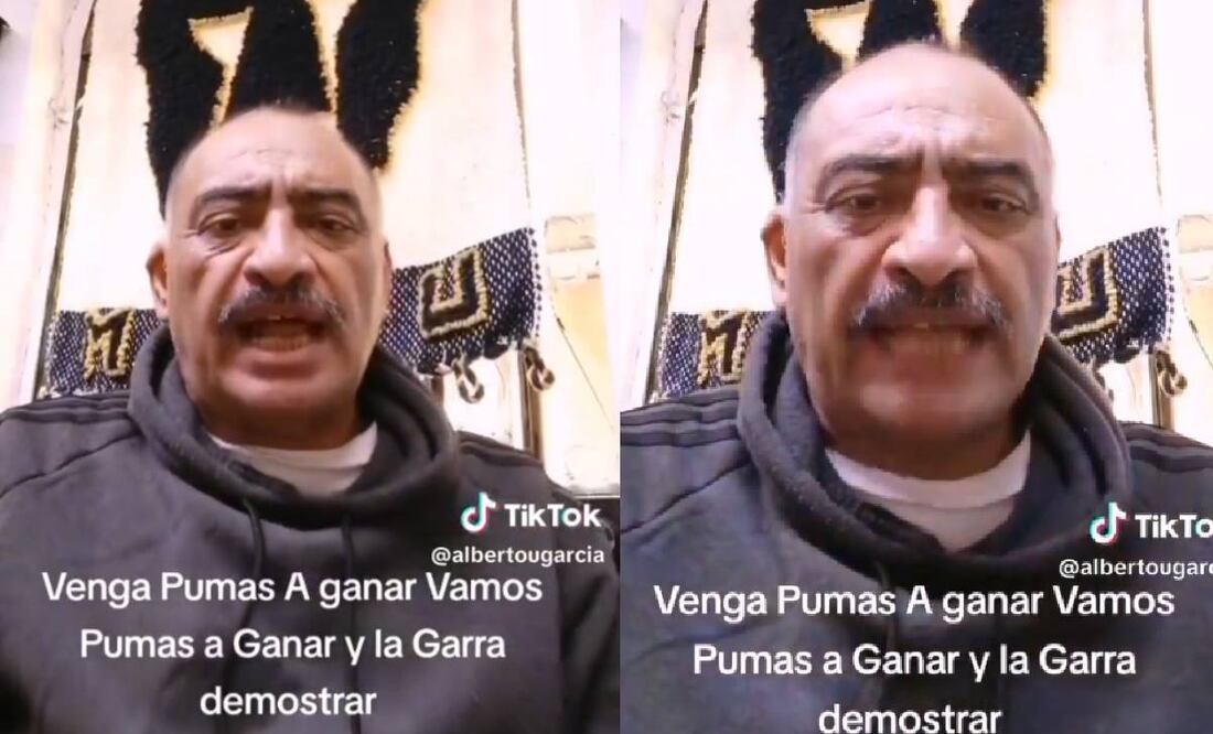 Don Beto se ha hecho famoso en redes sociales por sus porras a los Pumas. Foto: Especial