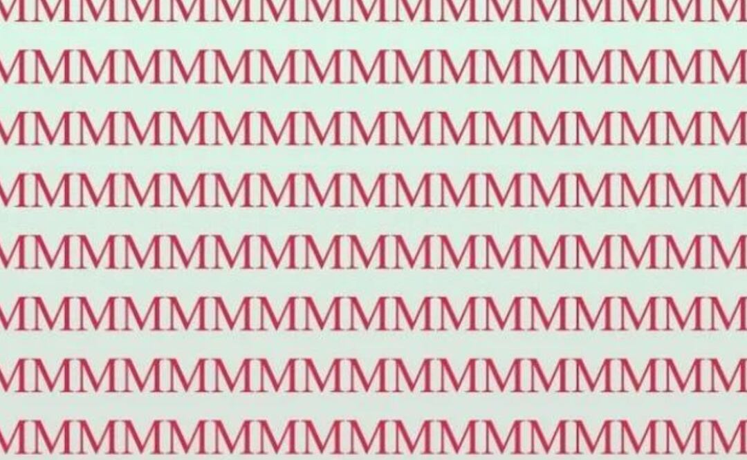 Sólo una mente inteligente puede hallar la letra N. Fuente: Genial Guru