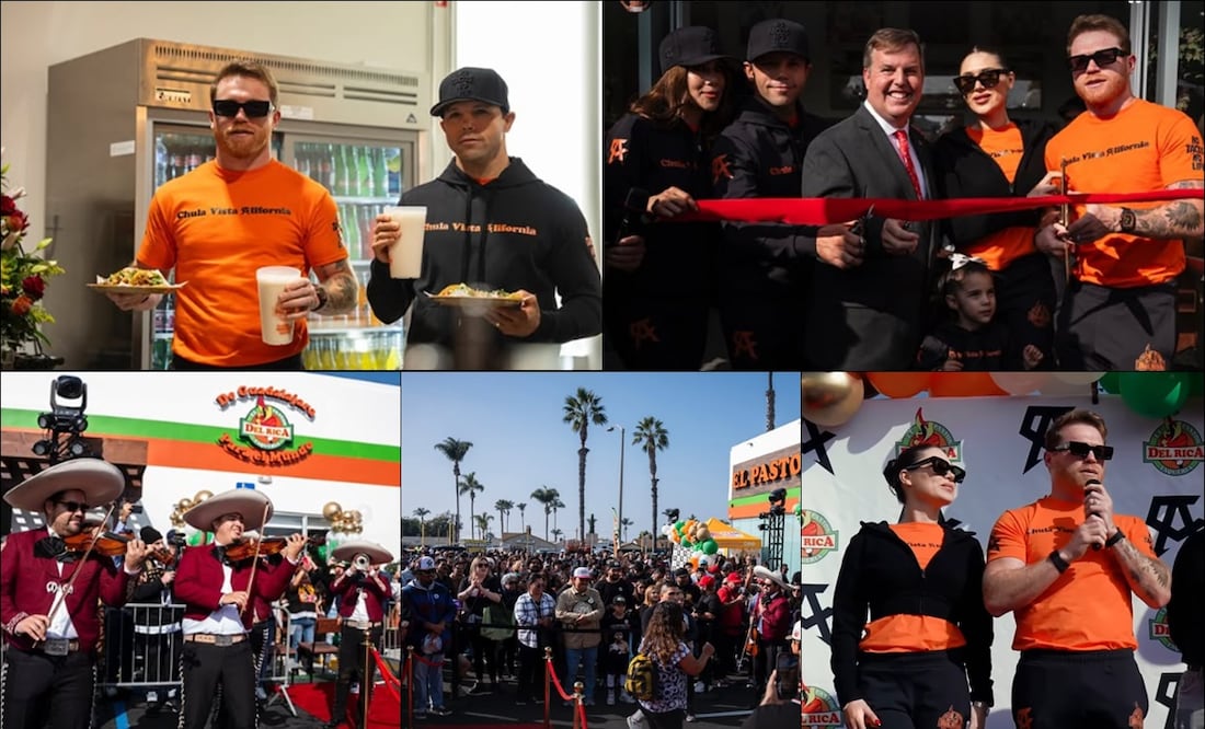 Saúl Álvarez inauguró la segunda taquería de 'El Pastor del Rica', ubicada en Chula Vista, San Diego. FOTOS: @canelo